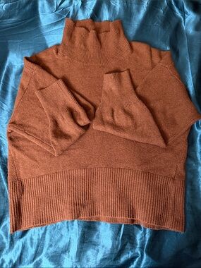 A New Day Orange Funnel Neck Sweater